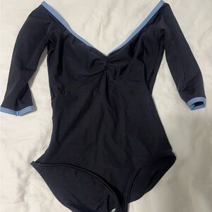 Black Yumiko with blue trim size small